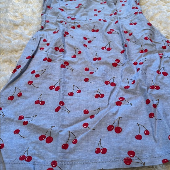 Urban Outfitters Colette Cherry Print Stretch Linen Mini Dress - Picture 2 of 6